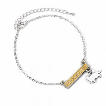 Pulsera de Barra Oficial Harry Potter Hufflepuff - Joyería Unisex en Zinc, Cobre y Aluminio