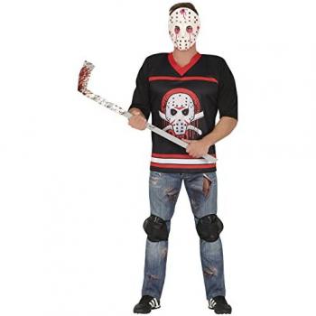 Disfraz de Asesino de Hockey para Hombre con Máscara Sangrienta - Talla L (52-54)
