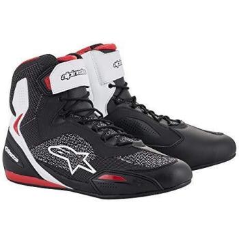 Alpinestars Faster-3 Rideknit Motorcycle Shoes - Black/White/Red