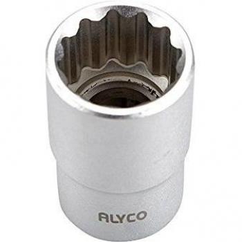 ALYCO 190432 - Llave de vaso de 1/2 DIN-3124 bihexagonal 12 caras de 32 mm