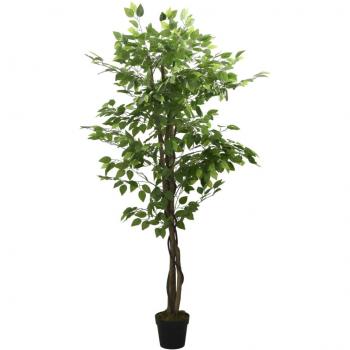 Árbol Ficus Artificial vidaXL - Planta Falsa Decoración Verde, disponible en dimensiones de 80 cm (378 hojas), 120 cm (630 hojas), 150 cm (756 hojas) y 200 cm (1260 hojas)