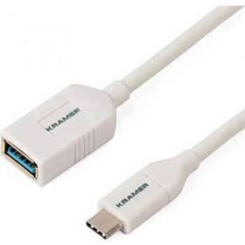 Adaptador de Video USB 3.0 Tipo C Macho a USB Tipo A Hembra, 0.15m, Cable USB 3.2 Gen 1 Blanco