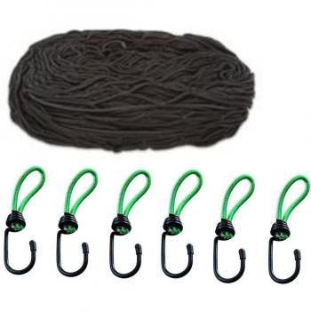 iapyxÂ Cubierta de Red para Remolque, 125 x 210 cm, Extensible hasta 200 x 300 cm, Incluye Ganchos Extensibles para fijación,