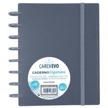 Cuaderno CARCHIVO Ingeniox A5 100 Hojas Horizontal Gris