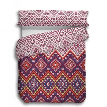 Stilia Juego Edredón, Funda Almohada y Sábana Bajera, Modelo Riva, Burdeos, 180 x 240 cm, para Cama 105 cm