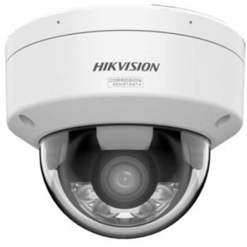 Cámara IP Domo Hikvision 4 MP ColorVu con Iluminación Híbrida, Audio Dual, IK10 e IP67