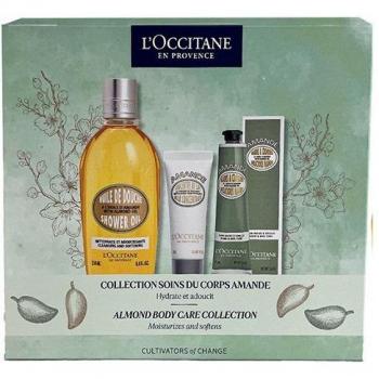 Colección de Cuidado Corporal L'Occitane Almendra - Aceite de Ducha 250 ml + Crema Hidratante 20 ml + Crema de Manos 75 ml