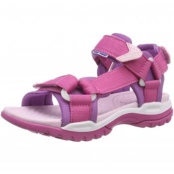 Geox J Borealis Girl a, Sandalias con Punta Abierta para Niñas, Fuchsia/Purple C8315, 33 EU