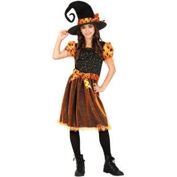 Disfraz de Bruja Naranja para niña