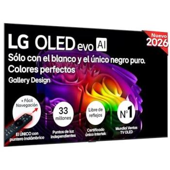 TV LG OLED Evo AI 83 4K Smart TV 2026 - Procesador α11 Gen3, Dolby Vision/Atmos, WebOS 26, VRR 165Hz, Diseño Galería, Sin Reflejos