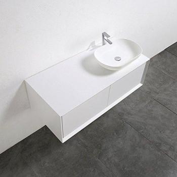 Mueble de baño doble lavabo Palio 120 cm blanco mate con diseño elegante y tiradores Push-Open/Close