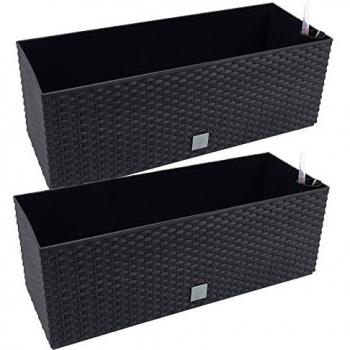 2 unidades de jardinera rectangular 17 litros con
