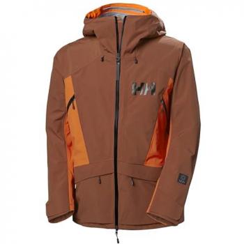 Helly Hansen Sogn Evo Men's Hooded Shell Jacket - Red/Brown/Orange, Size L