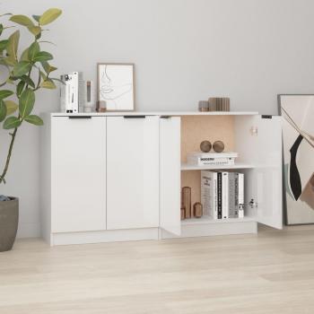 Aparadores de Madera Contrachapada 2 uds, 60x30x70 cm, Mueble de Almacenaje para Salón, Armarios con Puertas y Cajón de Madera, Buffet Moderno, Armario