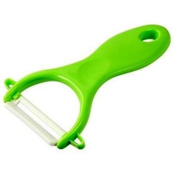 Fackelmann Pelador Verduras y Hortalizas en ABS y Cerámica. Blanco o Verde. 13x8cm. 1 ud.