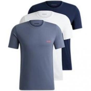 HUGO Camiseta para hombre, pack de 3 - cuello redondo, manga corta, logotipo