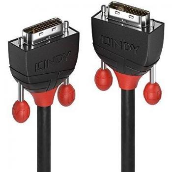 LINDY 1m DVI-D Dual Link Cable, Black Line