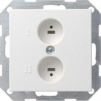 Gira 040227 System 55 Stereo Speaker Socket - Pure Matte White