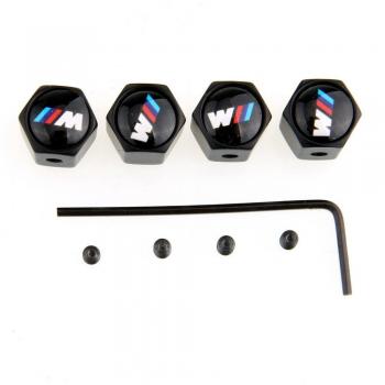 Tapones de válvula para BMW, color negro