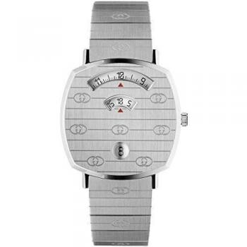 Gucci Reloj Grip 38 mm Stainless Steel GG Engraved YA157401