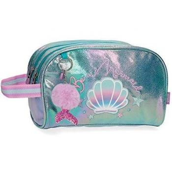 Enso Neceser Doble Compartimento Be a Mermaid, color Verde