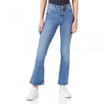 Vero Moda Women's Flash Flared Jeans - Mid Rise, 5-Pocket Design, Medium Blue Denim, Size XS/32