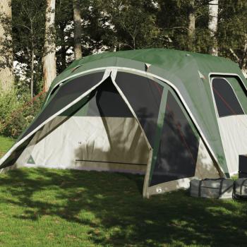Tienda campaña familiar con porche para 6 personas, impermeable, disponible en colores azul, verde, gris y naranja