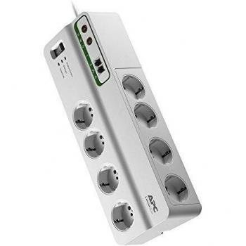 APC PMF83VT-IT limitador de tensión 8 Salidas AC 230 V 3 m Blanco - Regleta