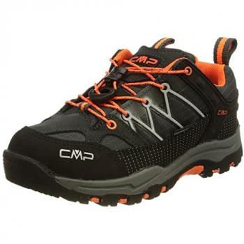 CMP Kids Rigel Low Waterproof Trekking Shoes - Grey/Black/Orange