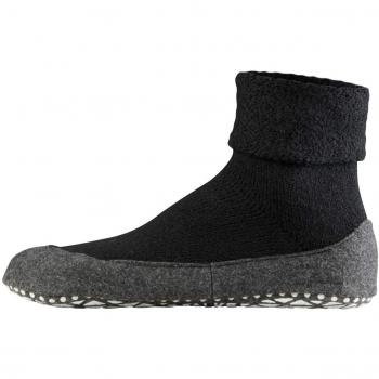 Falke Cosyshoe Black Virgin Wool Home Slippers for Men 37-38