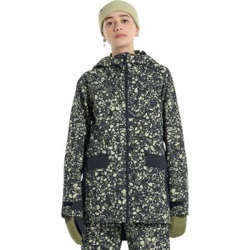 Chaqueta de esquí y snow Burton Lalik 2L negra marrón mujer con capucha, talla S