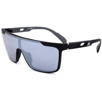 Adidas SP0020 Sunglasses - Size: ONESIZE, Color: Matte Black with Contrast Mirror Silver