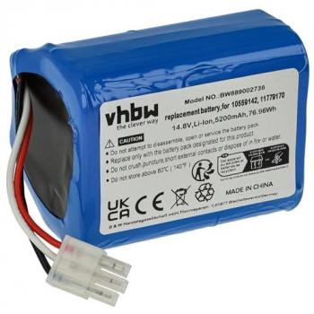 Batería compatible Vhbw para Miele Scout RX3 y RX2, 5200 mAh, 14.8V, Li-Ion, sin carcasa