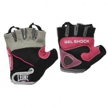 Guante de Gimnasio Leone 1947 Body Building Unisex para Adulto, Color Negro, Gris y Rosa, Talla XS