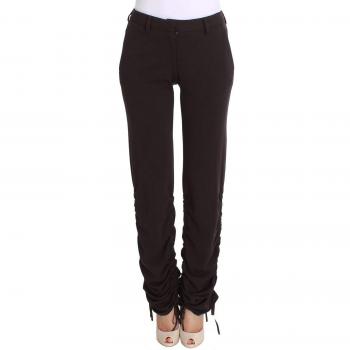 Ermanno Scervino Brown Stretch Casual Trousers Pants - IT38 | S, Slim-fit, female, Size: 2XS