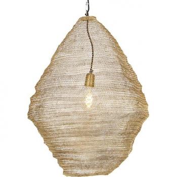 Lámpara colgante oriental dorada de acero 60 cm, adecuada para LED, max. 1 x 40 Watt - Nidum