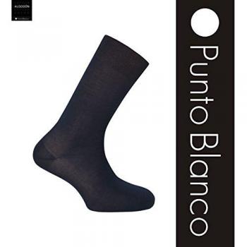 Punto Blanco - Calcetines Hombre Algodón Mercerizado - AZUL OSCURO, P