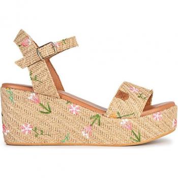 Sandalias de Cuña Arambol Bordado - Diseño Exclusivo y Elegante