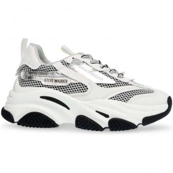 Steve Madden Possession-E Women's Chunky Sneakers Silver/White Size 40