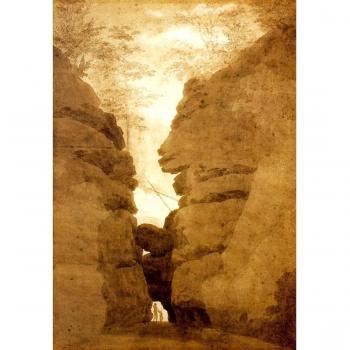 Roca arco en el Uttewalder Grund por Caspar David Friedrich. 100% pintado a mano óleo sobre lienzo. Reproducción de alta calidad. Envío gratuito
