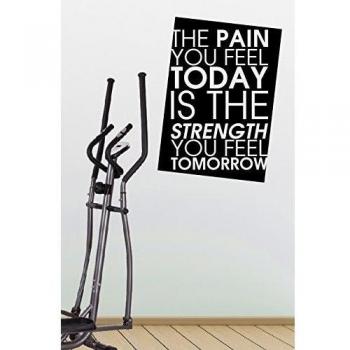 El dolor Te sientes hoy es la fuerza te sientes mañana - Crossfit Fit Entrenamiento Gimnasio y Fitness Motivación Cita Pared Calcomanías de vinilo pegatinas Art Decor DIY
