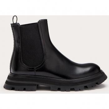 Alexander McQueen Brushed Leather Ankle Boots - Size 37 - Female