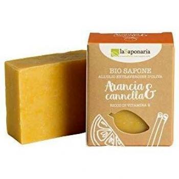 La Saponaria Jabón en Pastilla de Naranja y Canela 100g