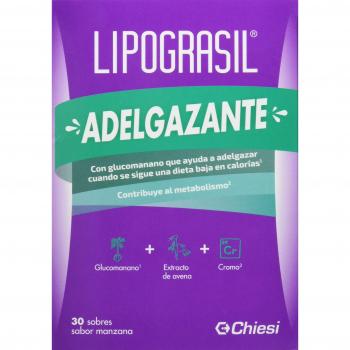 Lipograsil Adelgazante – Saciante con ingredientes de origen natural – 30 sobres sabor manzana