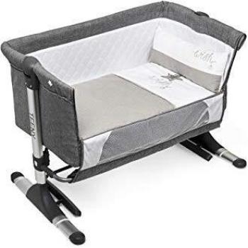 MS (MS024) 430103D - Minicuna Colecho + Textil Wish, gris oscuro, unica, unisex