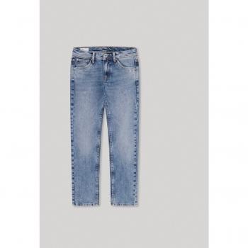 Vaqueros Slim azul Pepe Jeans para niños con efecto desgastado