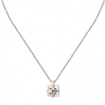 Collar de Hombre Morellato en Acero Inoxidable con Piedras Preciosas, IP Oro Rosa - Colección Versilia SAHB13