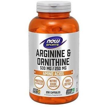 Now Foods L-Arginine & L-Ornithine 500mg/250mg - 250 Veg Capsules