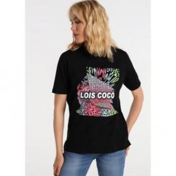 Camiseta Con Gráfica Sugar negro de Lois Jeans