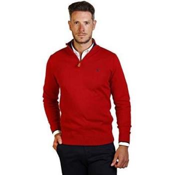 THE TIME OF BOCHA Jersey Hombre Cuello Cremallera JI1JCREMA-Grosella Talla XXL